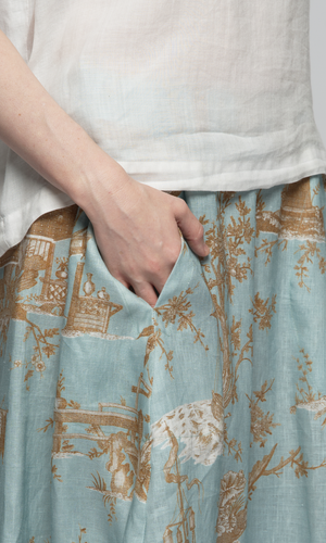 Toile Skirt Blue